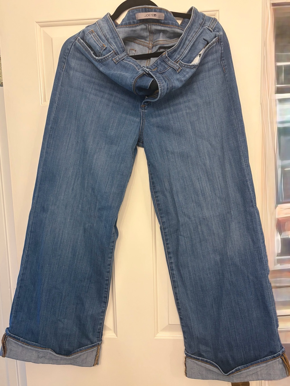 Joe's Jeans Wide-Leg Ankle Jeans in Medium Blue Wash- Size 30